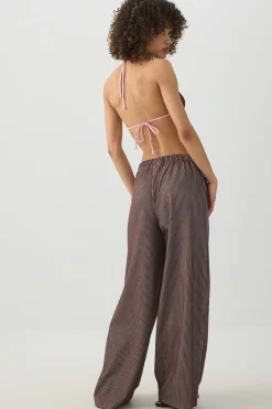 Textured Wide Leg Knit Pants