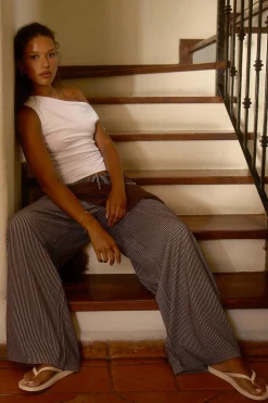 Textured Wide Leg Knit Pants