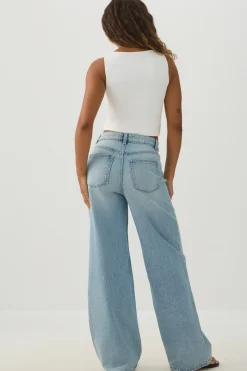 The Legacy Fit Crossover Waist Wide Leg Jean