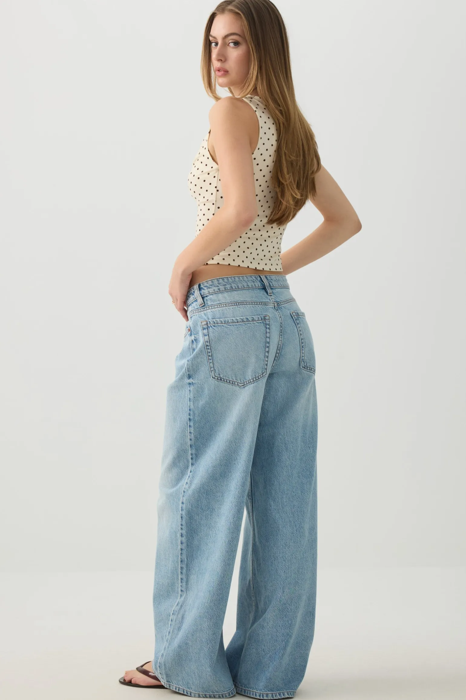 The Off-Duty Fit Low Rise Wide Leg Jean