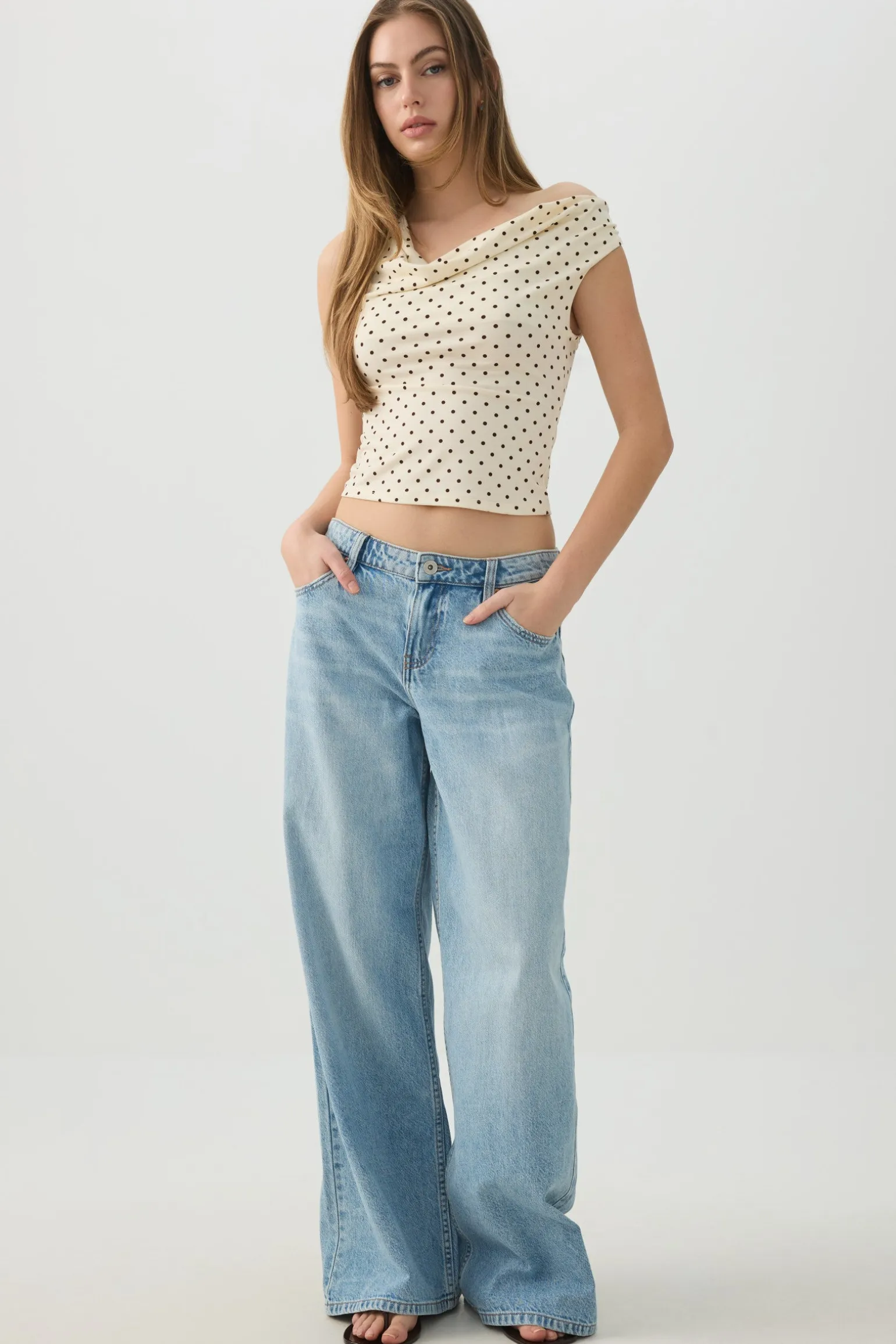The Off-Duty Fit Low Rise Wide Leg Jean