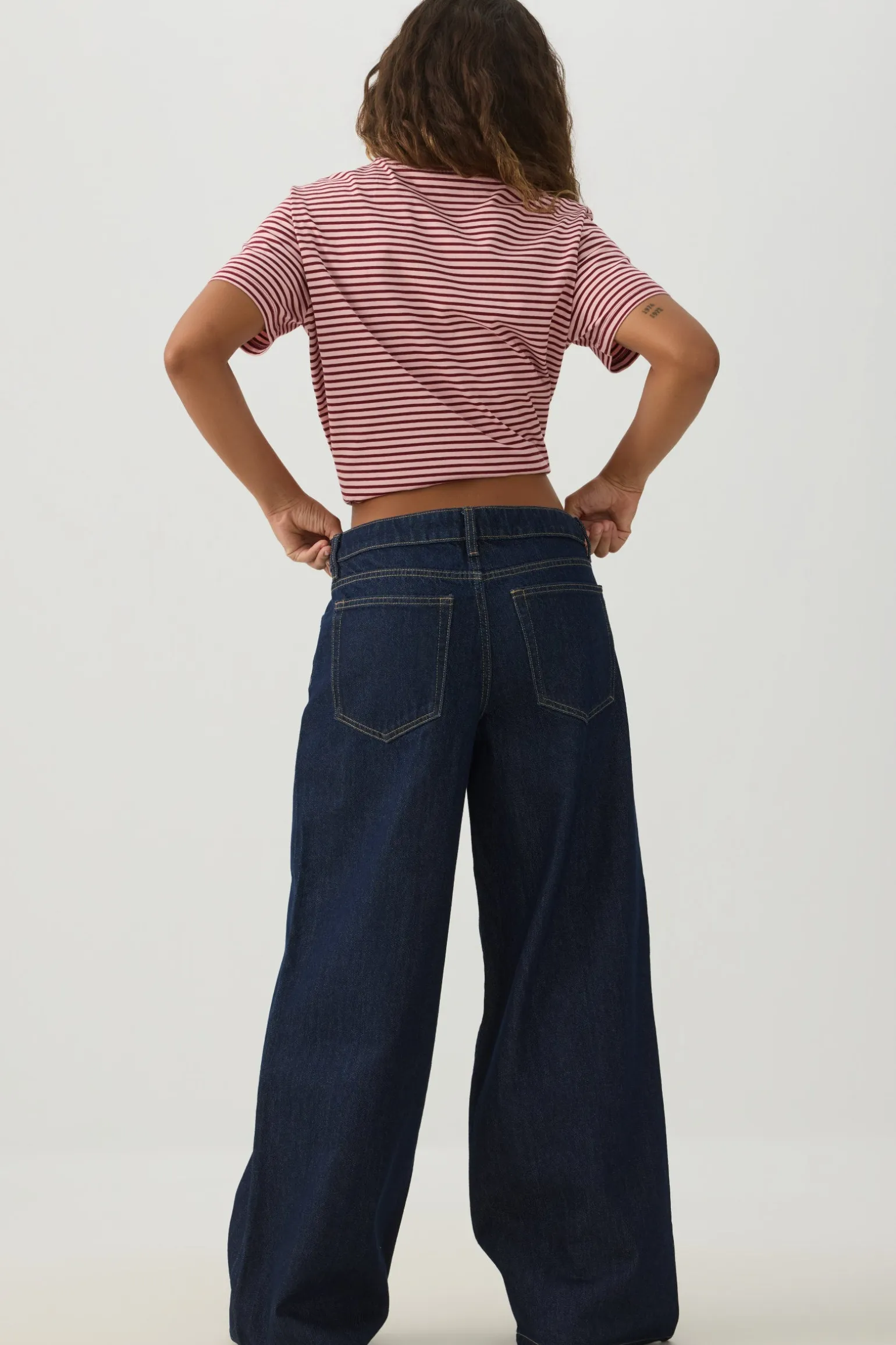 The Off-Duty Fit Low Rise Wide Leg Jean