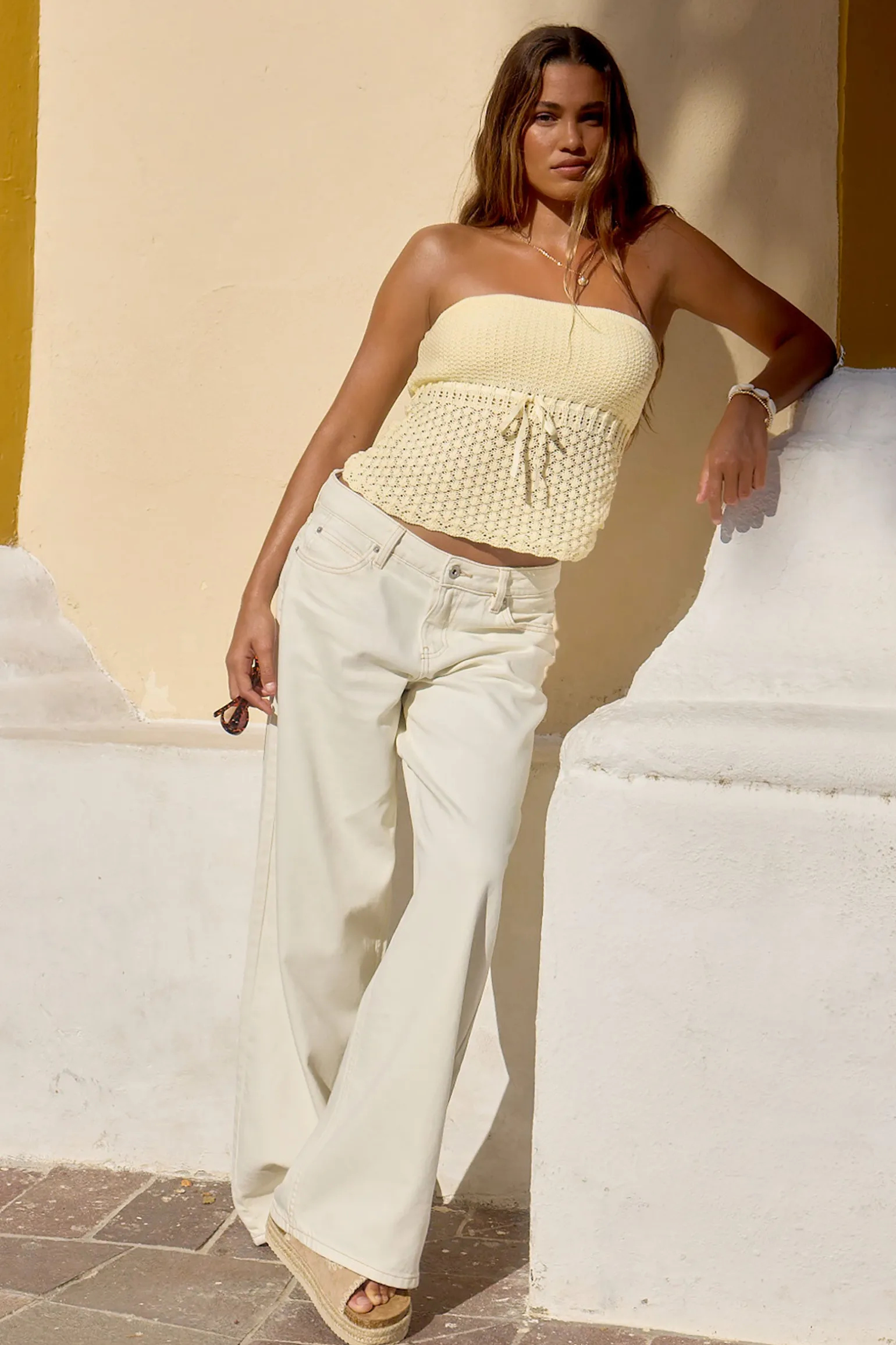 The Off-Duty Low Rise Wide Leg Jean