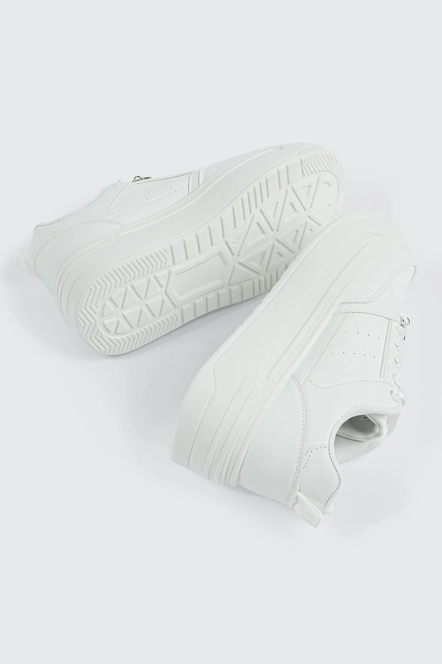 Thick Sole Court Sneakers with Charms