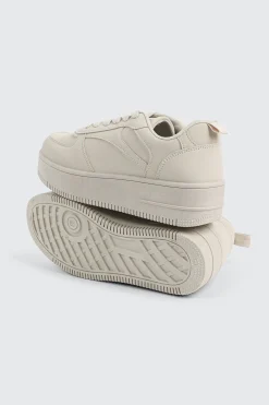 Thick Sole Court Sneakers with Charm