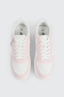 Thick Sole Court Sneakers with Charm