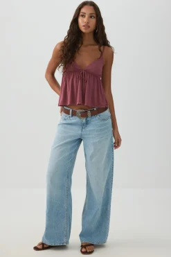 Tie Front Babydoll Tank
