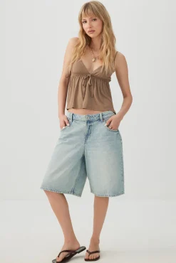 Tie Front Babydoll Tank