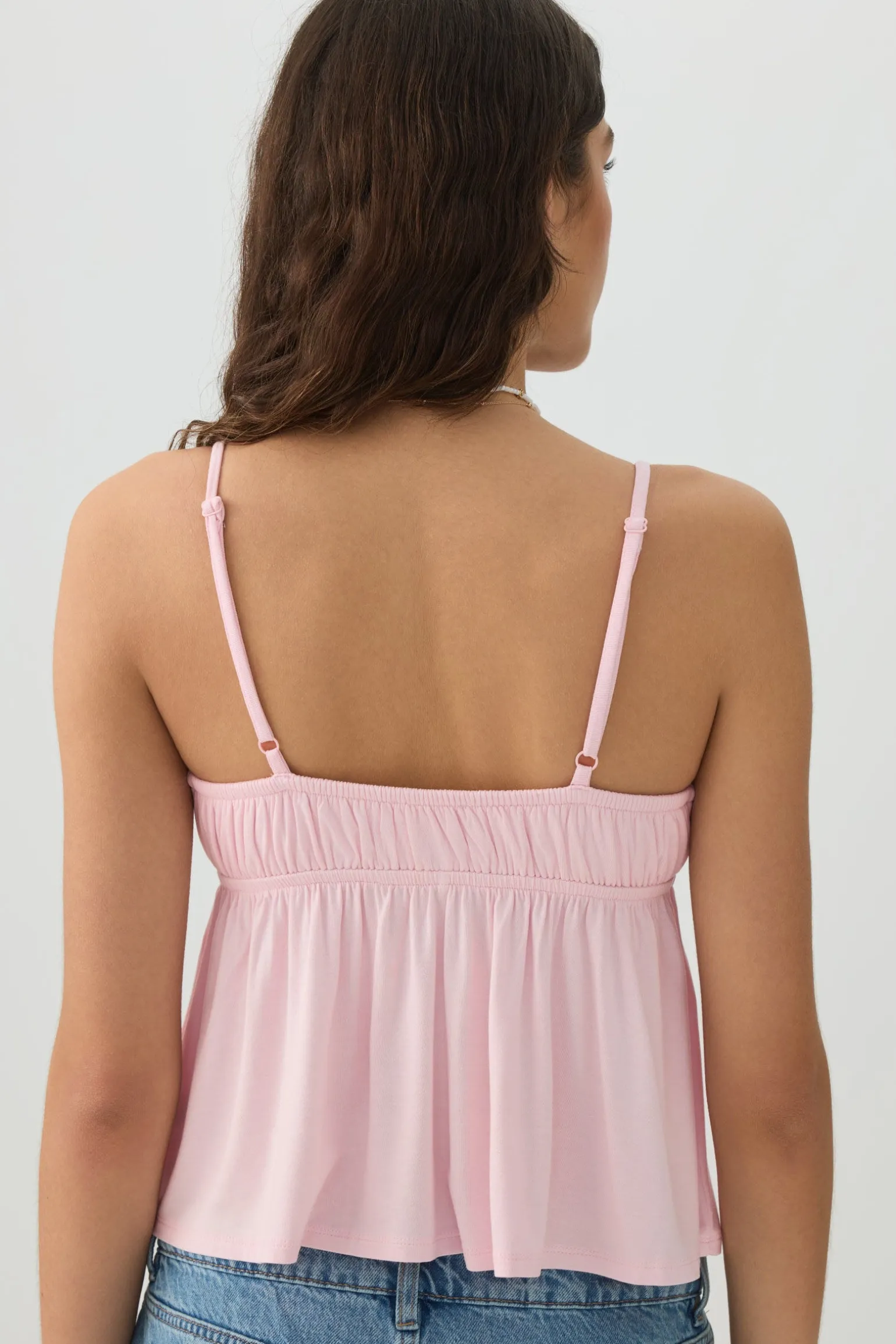 Tie Front Babydoll Tank