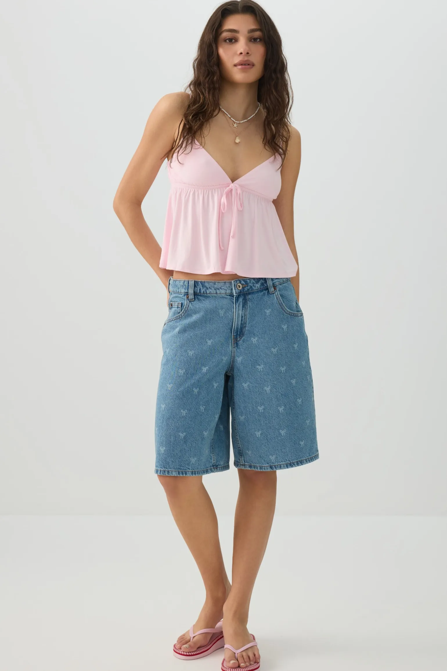 Tie Front Babydoll Tank