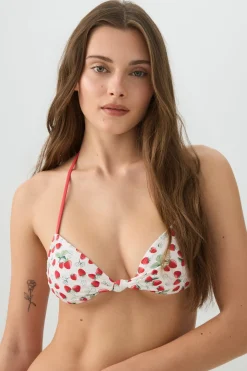 Tie Front Triangle Bikini Top