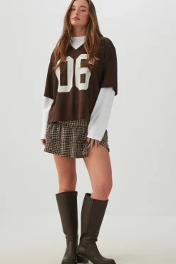 Tiered Knit Mini Skirt