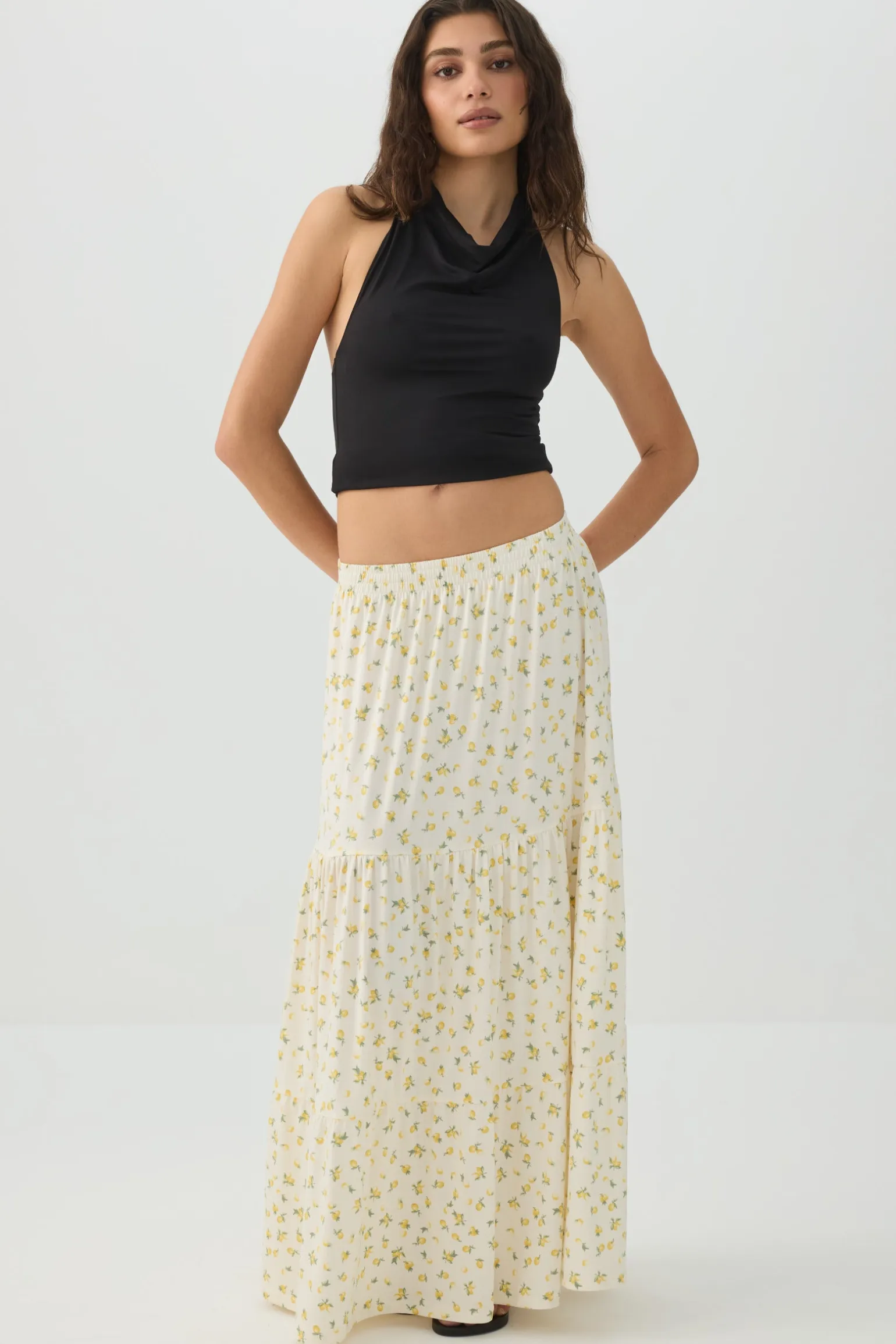 Tiered Maxi Skirt