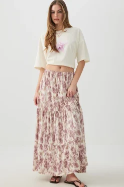 Tiered Maxi Skirt