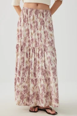 Tiered Maxi Skirt