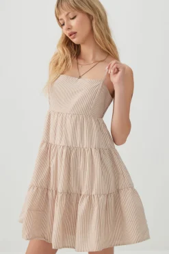 Tiered Square Neck Mini Dress