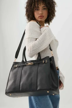 Tote Bag with Bow Detail