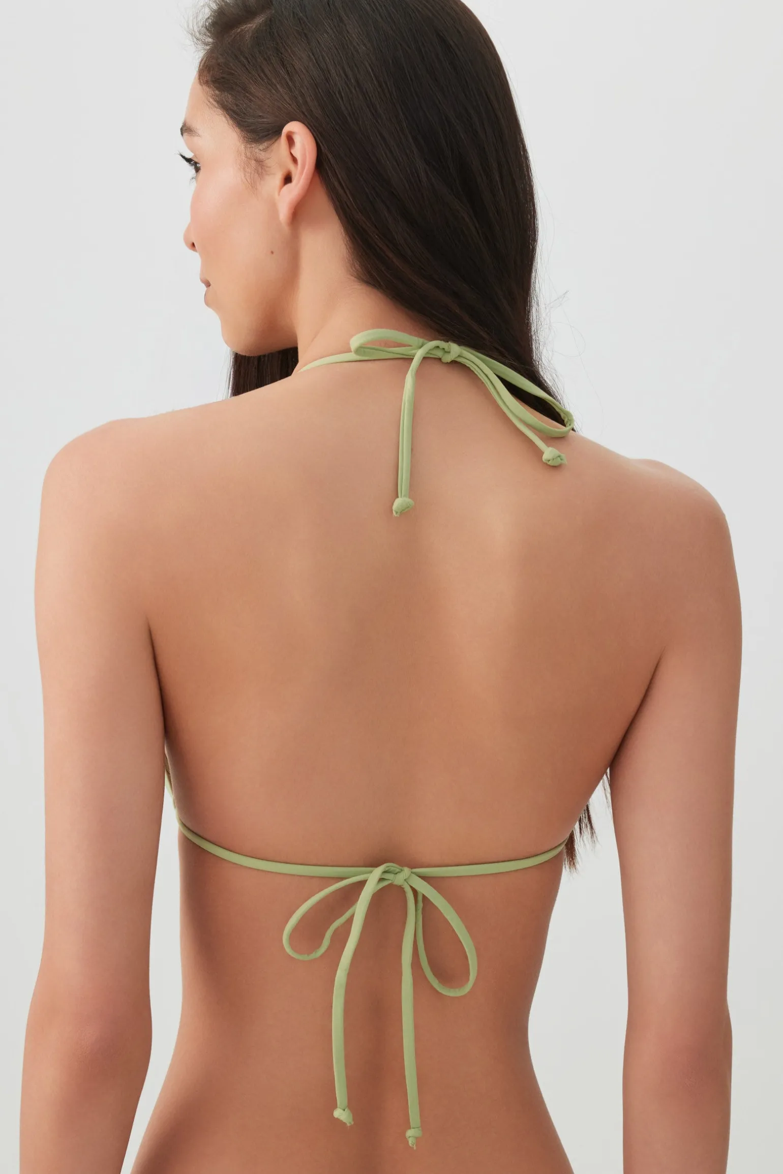 Triangle Bikini Top with Charm Detail