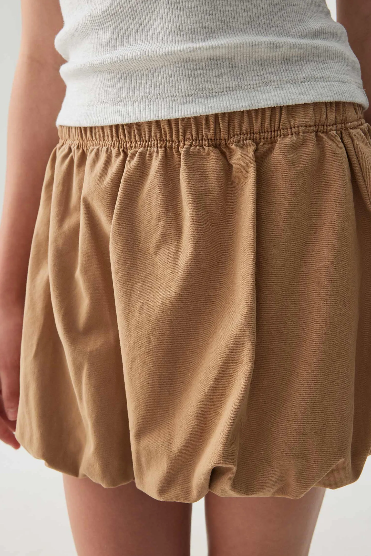 Twill Bubble Mini Skirt