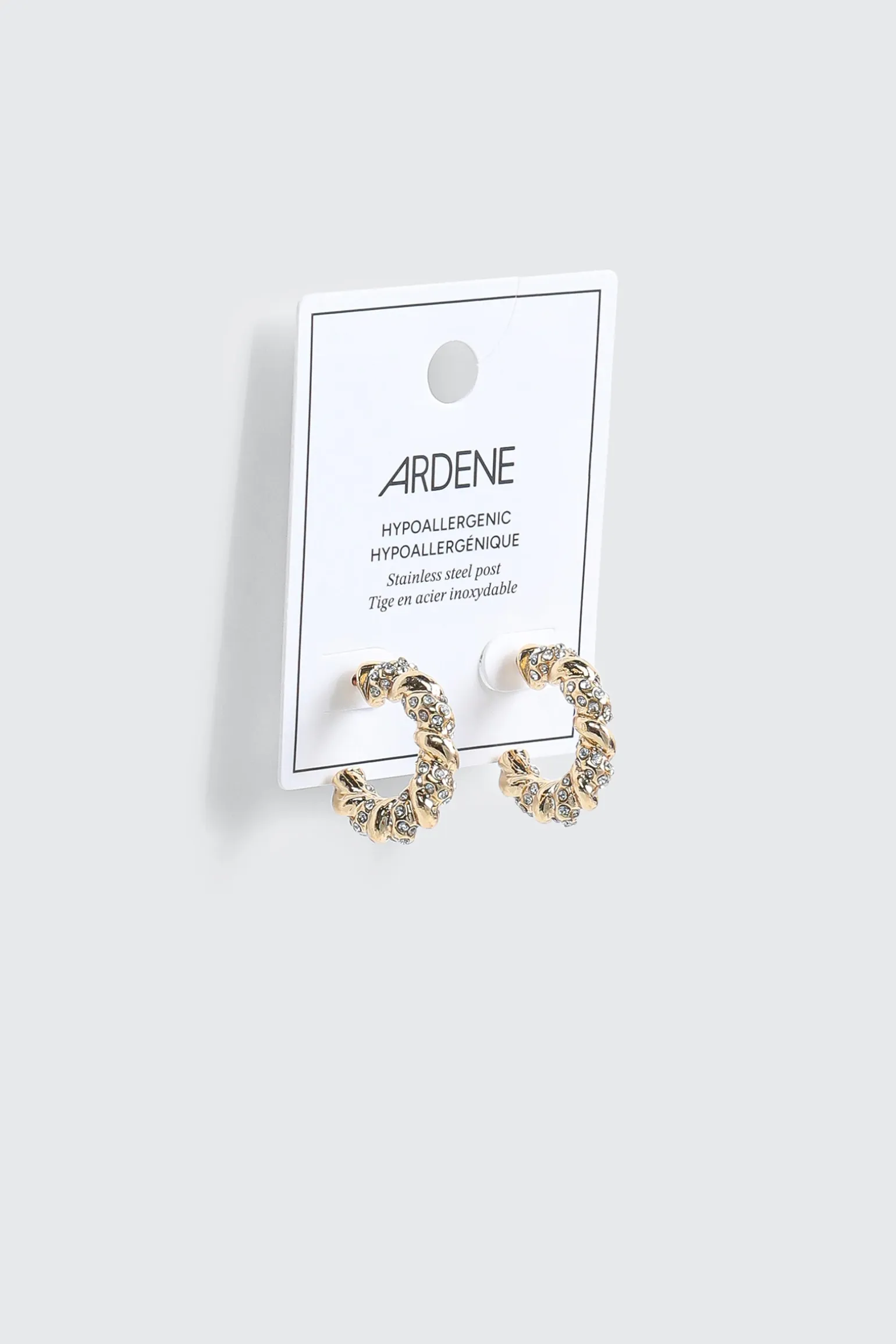 Twisted Hoop Stone Earrings
