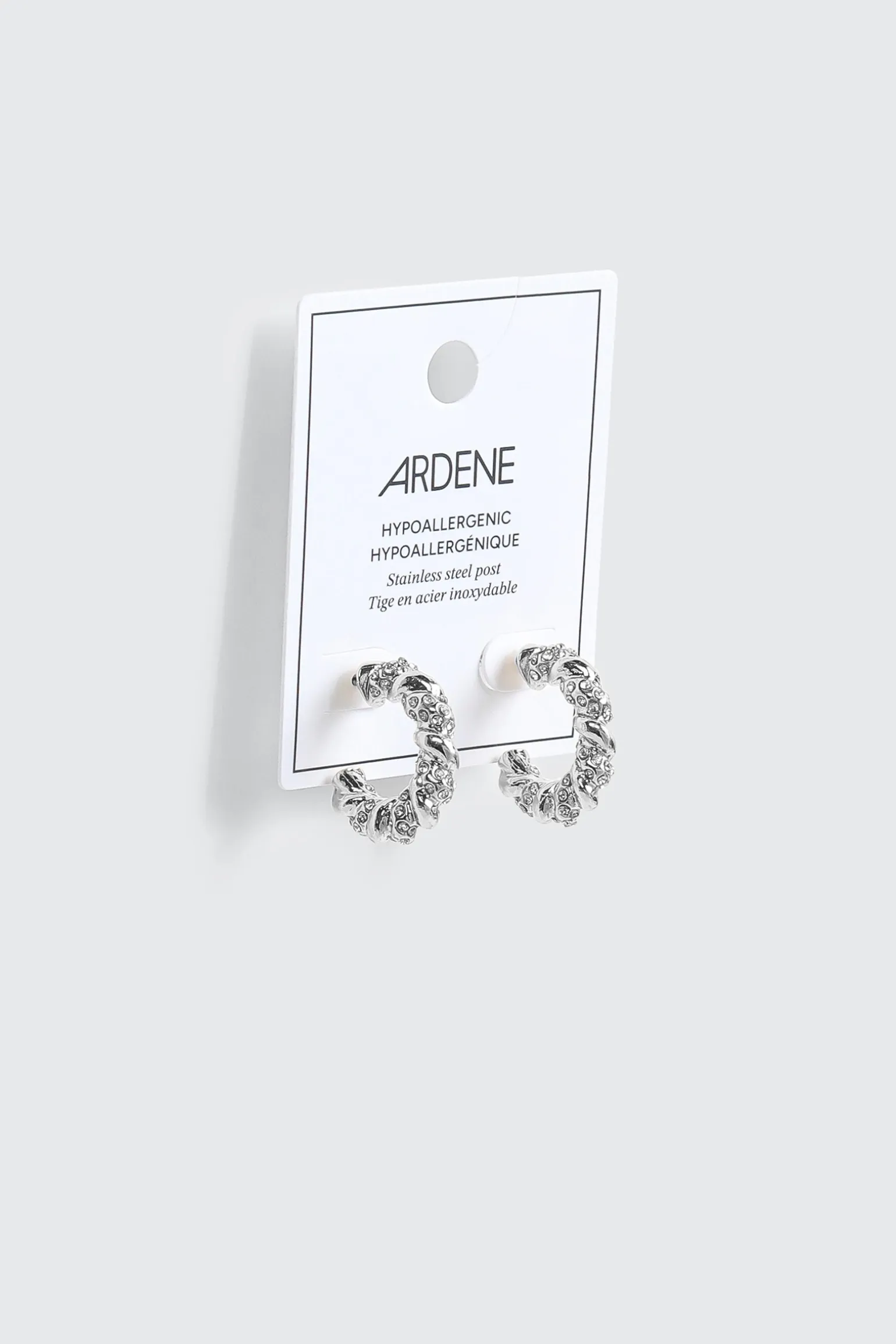 Twisted Hoop Stone Earrings
