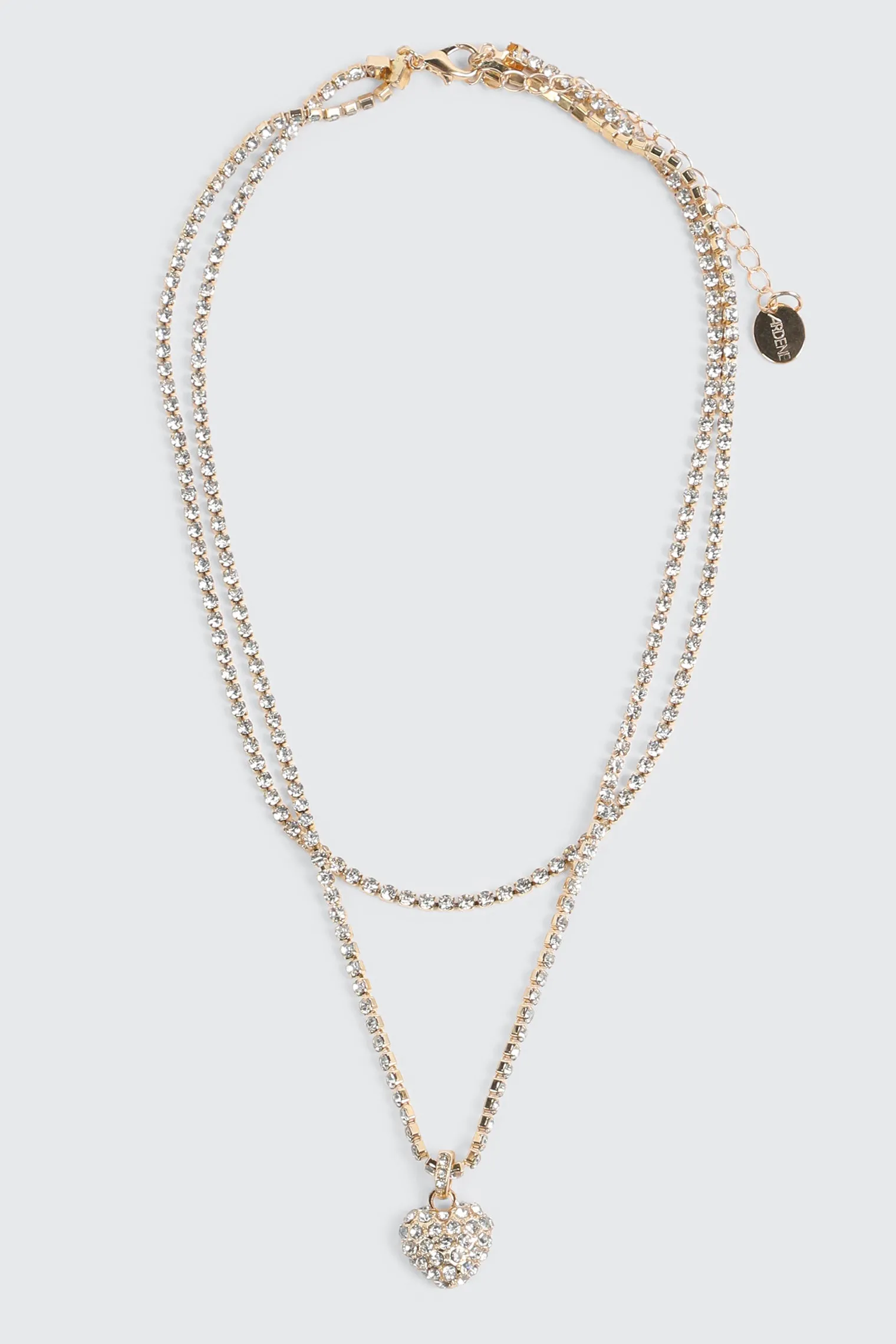Two row heart Necklace