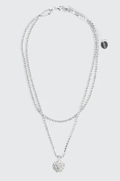 Two row heart Necklace