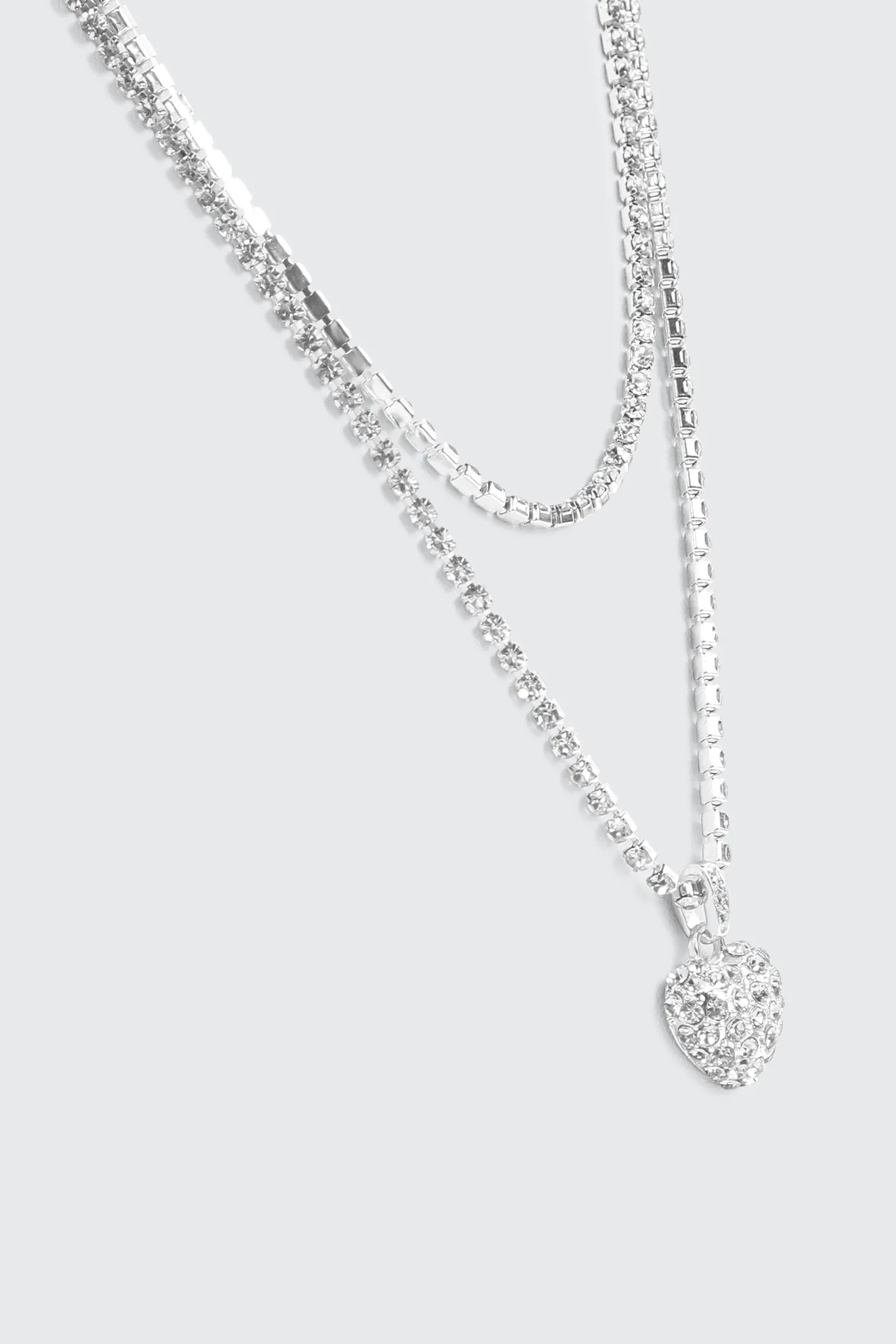 Two row heart Necklace