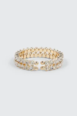 Two-Row Large Stone Bangle