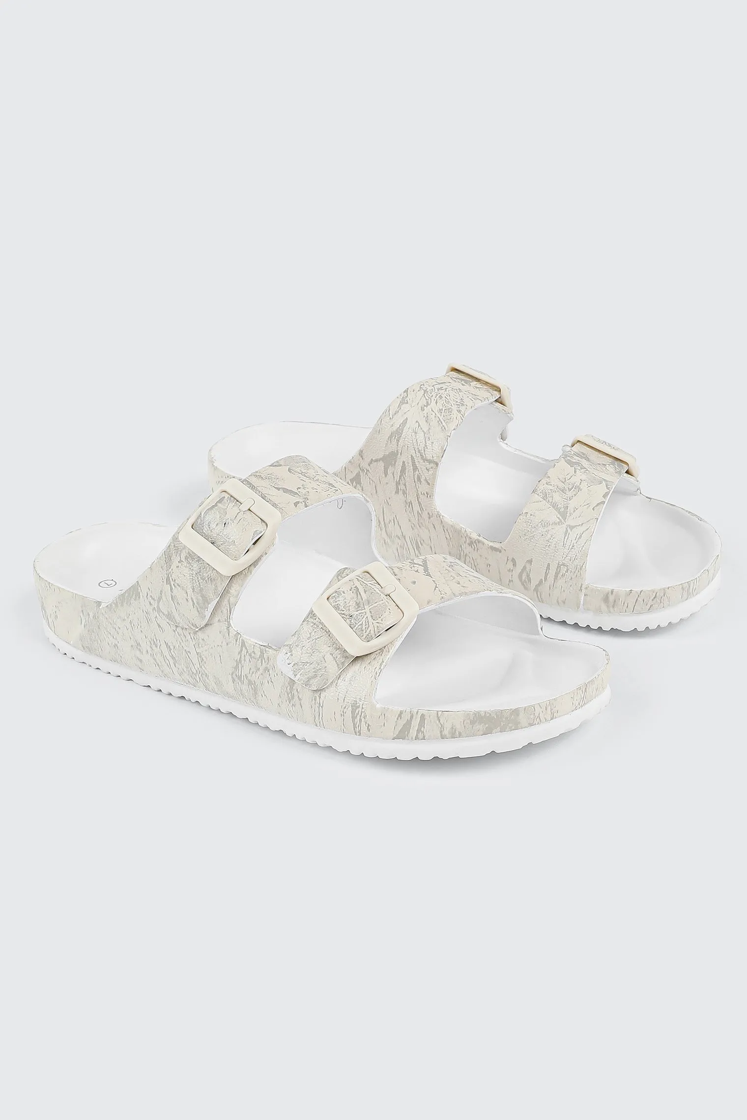 Two-Strap Slide Sandals