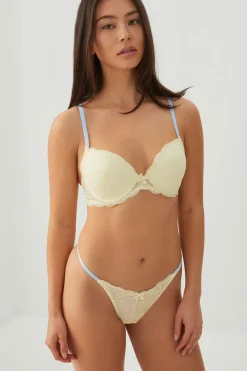 Two-Tone Lace Push Up Bra