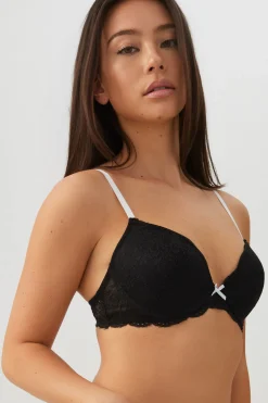 Two-Tone Lace Push Up Bra