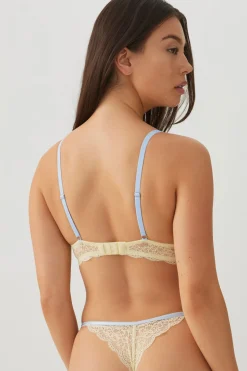 Two-Tone Lace Thong