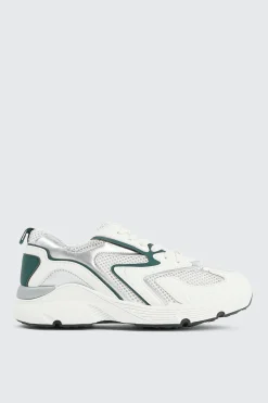 Two-Tone Sneakers with Silver Details
