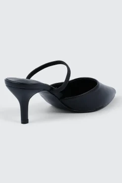 Two Way Pointed Toe Mid Heel Sandals
