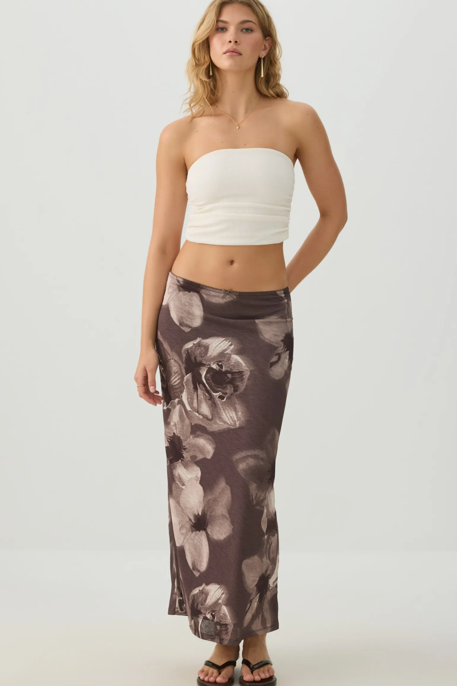 Ultra Cropped Shirred Tube Top