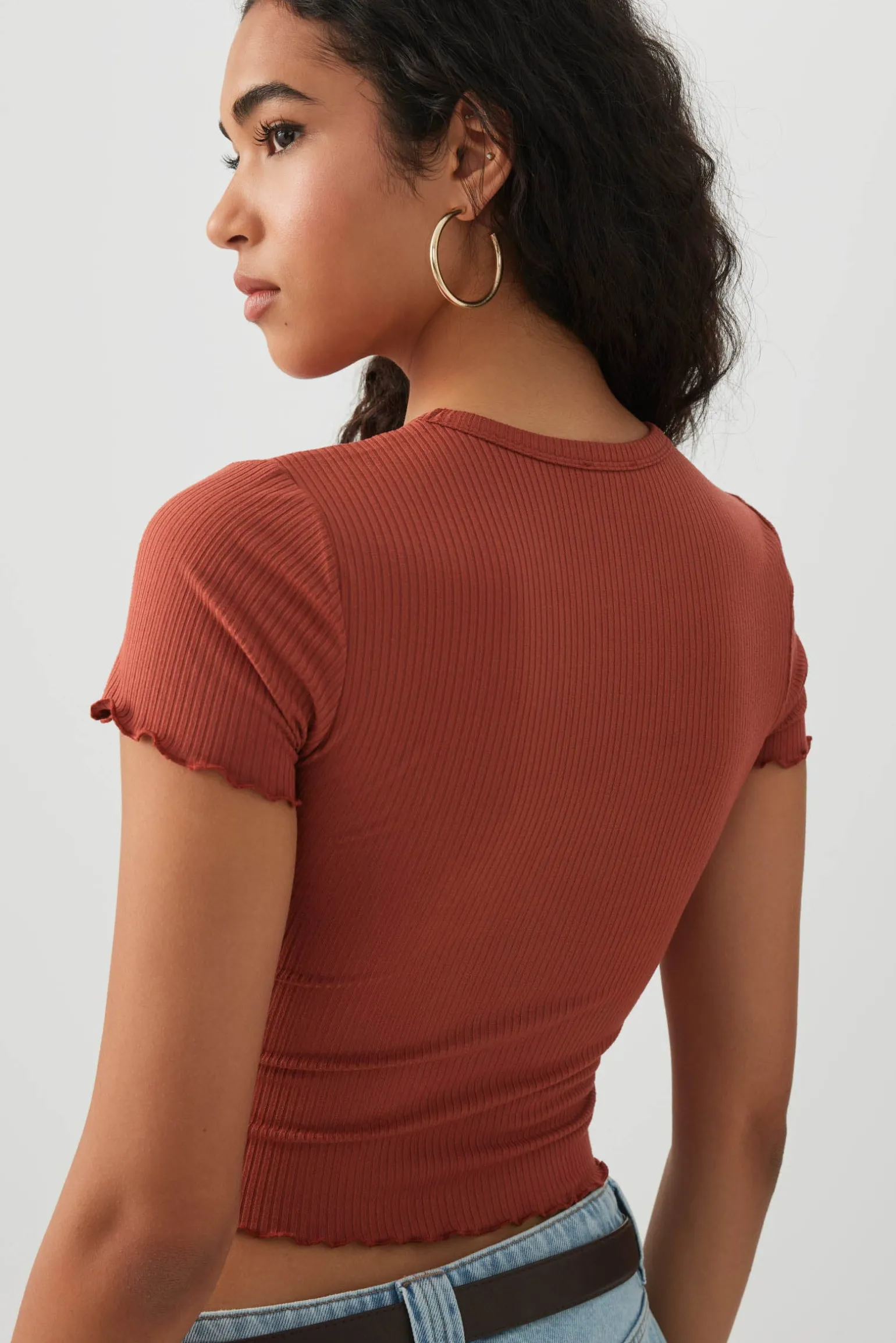 Ultra Crop Rib T-Shirt