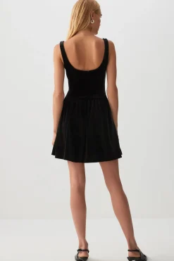 Velvet Bustier Mini Dress