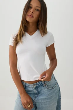 V-Neck Cropped T-Shirt