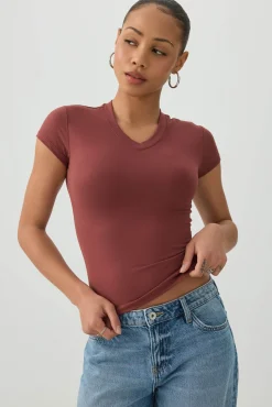 V-Neck Cropped T-Shirt