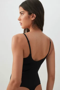 V-Neck Spaghetti Strap Bodysuit