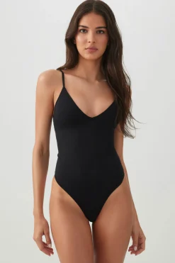 V-Neck Spaghetti Strap Bodysuit