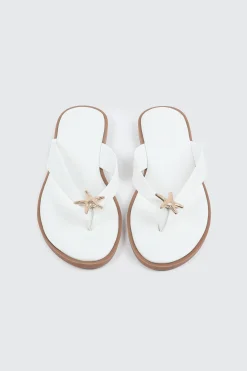 V-Strap Sandals with Starfish Detail