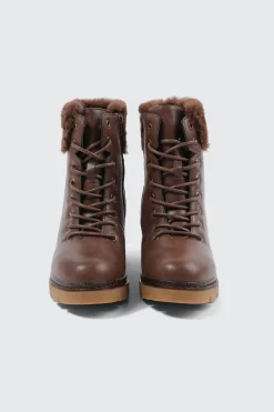 Warm Lined Boots with Faux Fur Trim