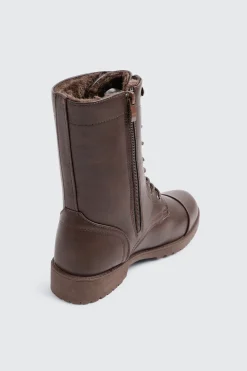 Warm Lined Faux Leather Boots