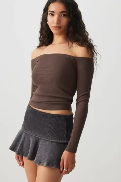 Washed Micro Skirt