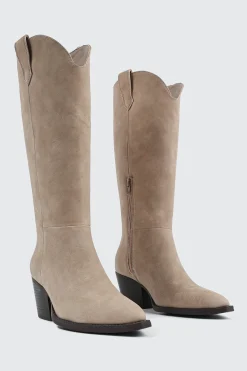 Western Knee High Boots with Pointed Toe