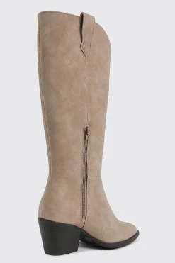 Western Knee High Boots with Pointed Toe