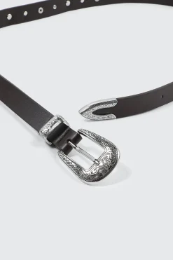 Western Studded Skinny Belt