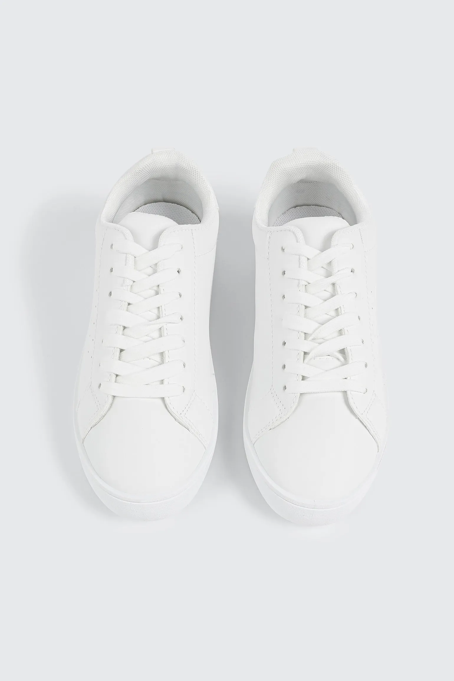 White Lace Up Sneakers